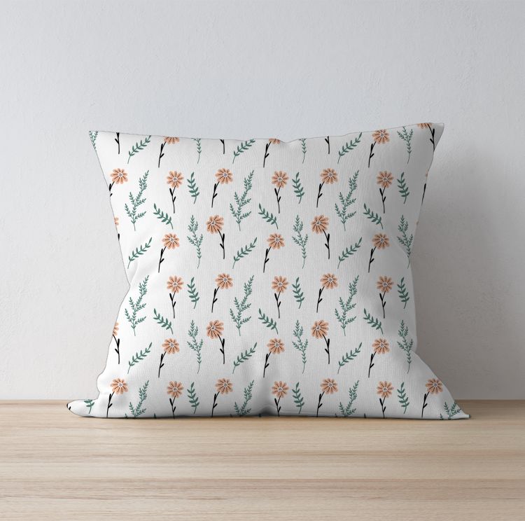 flowers and leaves Cushion Cover