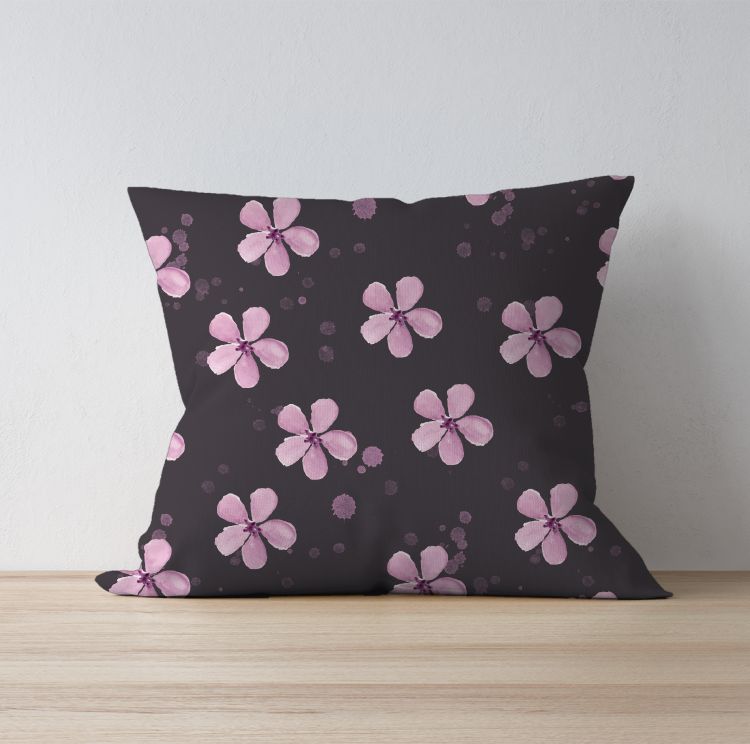 Dark Bloom Cushion Cover