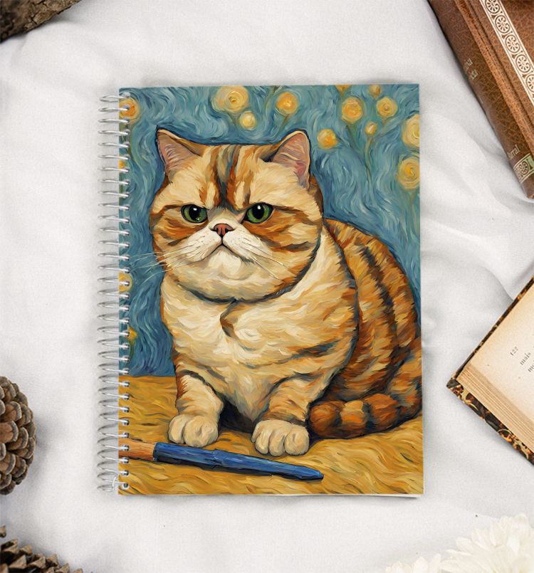 Exotic Shorthair - Van Gogh A5 Notebook