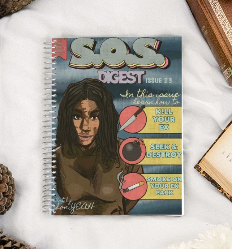 SOS by SZA retro fanart A5 Notebook