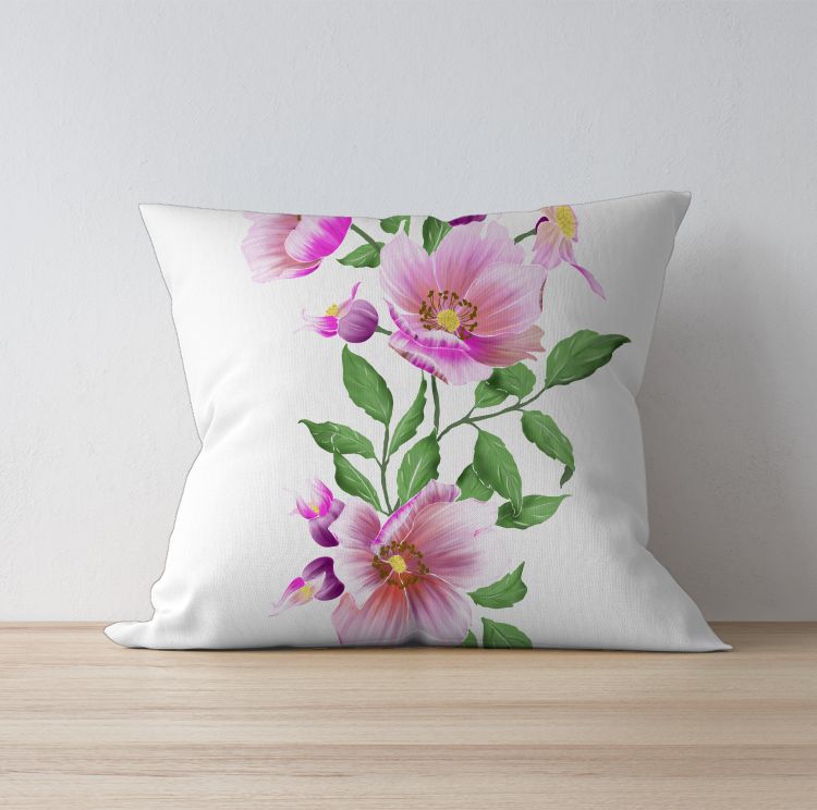 Pink floral Cushion Cover