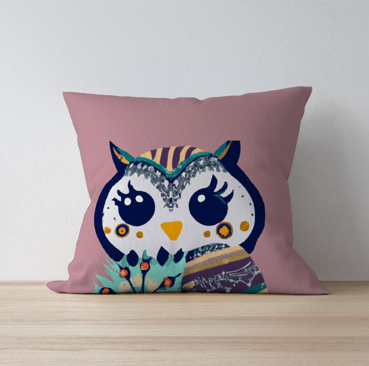 Mystic Owl Elegance Cushion Cover