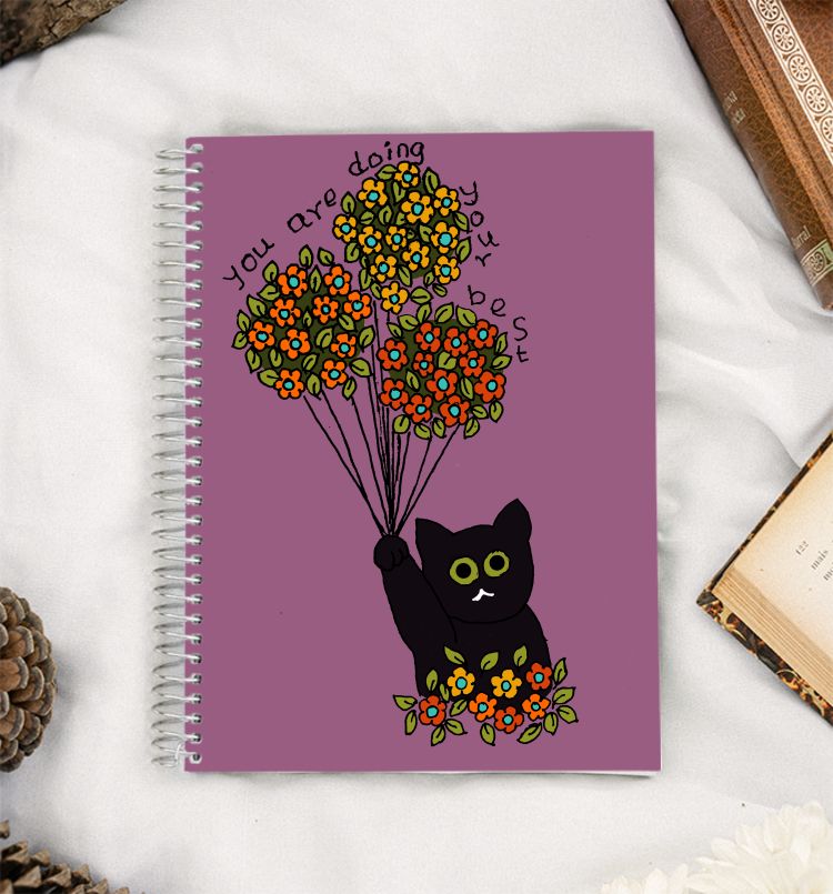 Flower balloons A5 Notebook