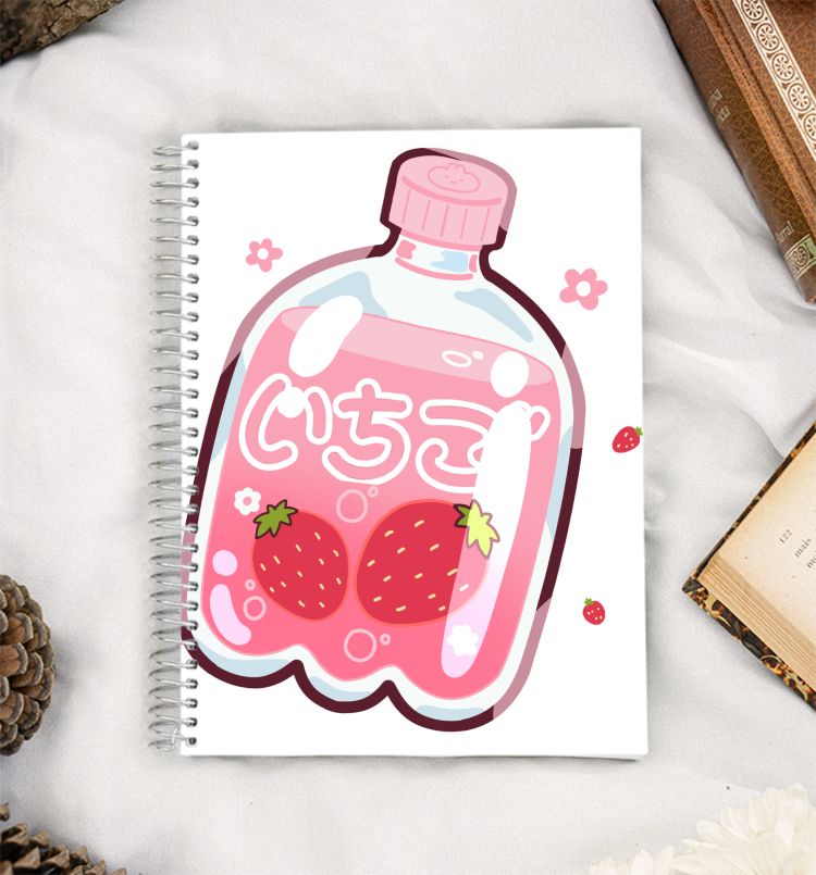 Kawaii strawberry milk anime  A5 Notebook