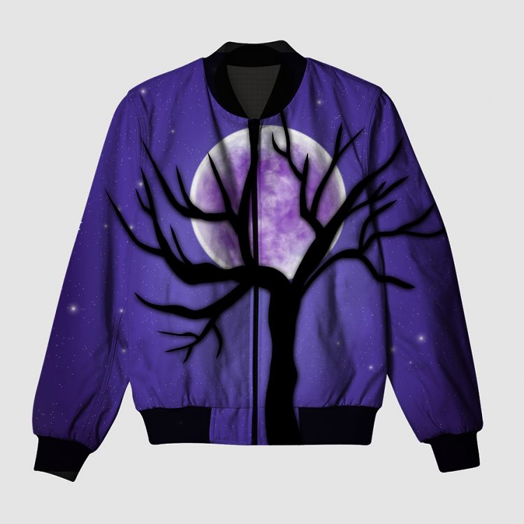 Purple Moon Bomber Jacket