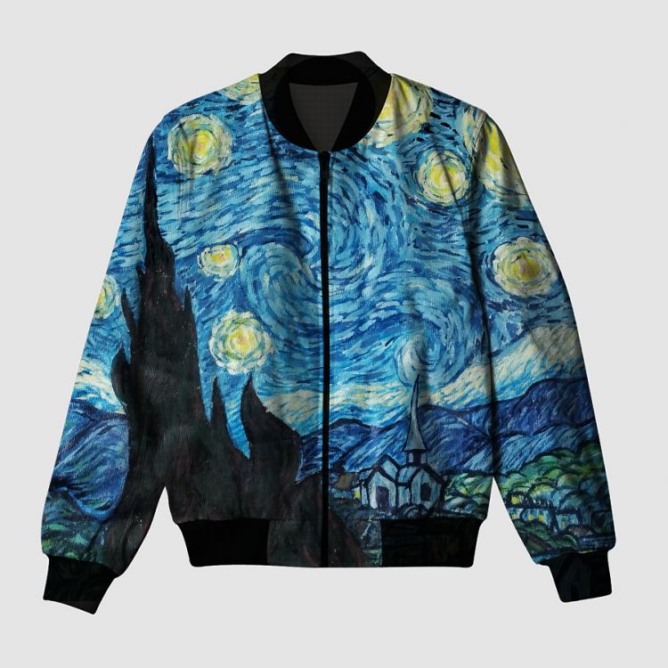Starry night-Vincent Van Gogh Bomber Jacket