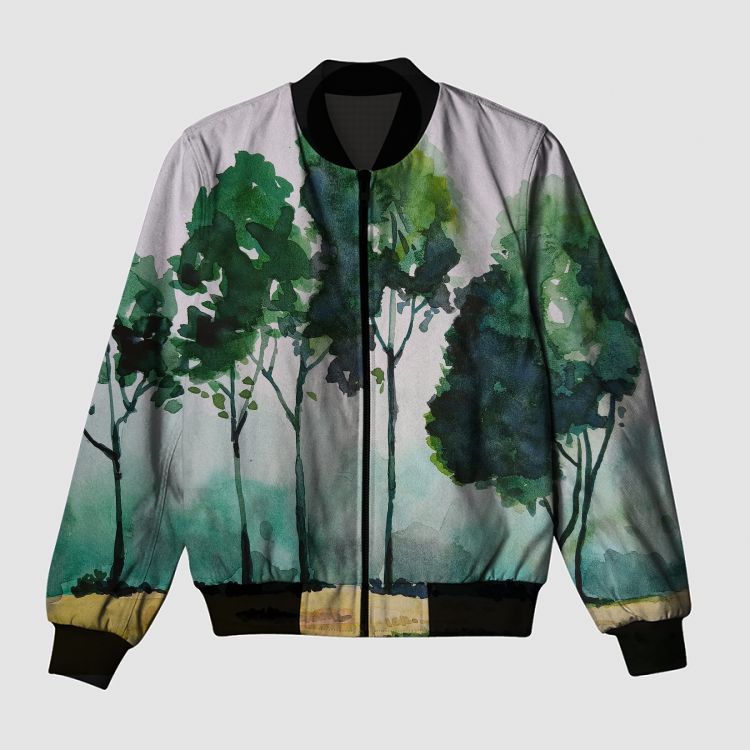 Nature hues Bomber Jacket