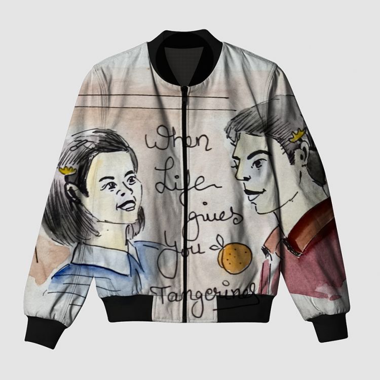 Vintage cushion cover  Bomber Jacket