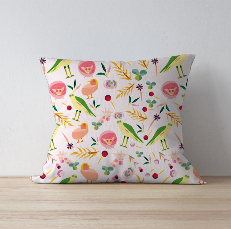 Mixed wildlife theme Cushion Cover