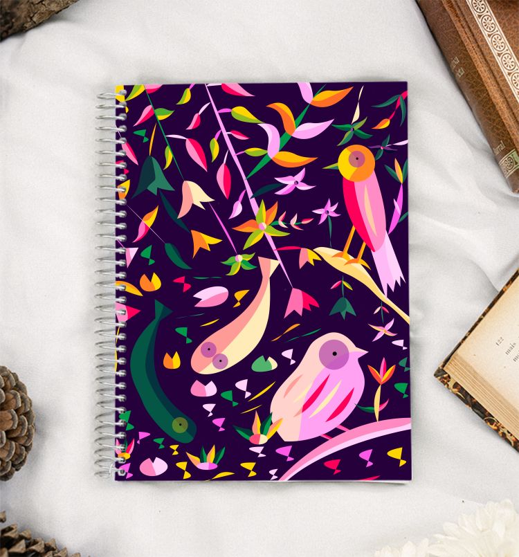Colourful wildlife  A5 Notebook