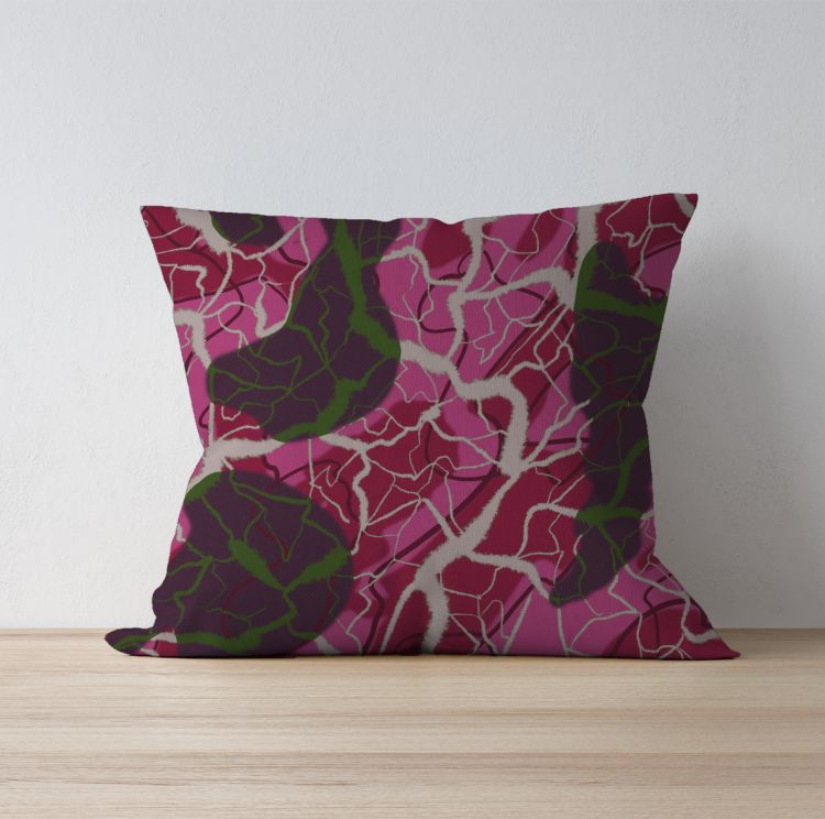 Pink Floral Cushion Cover