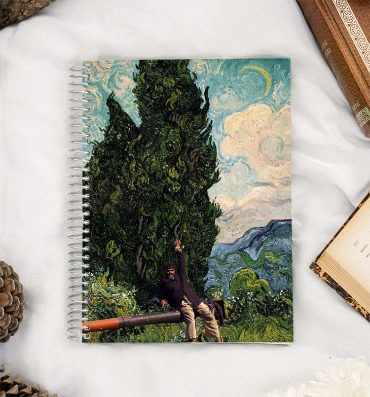 Van Gogh x stranger  A5 Notebook