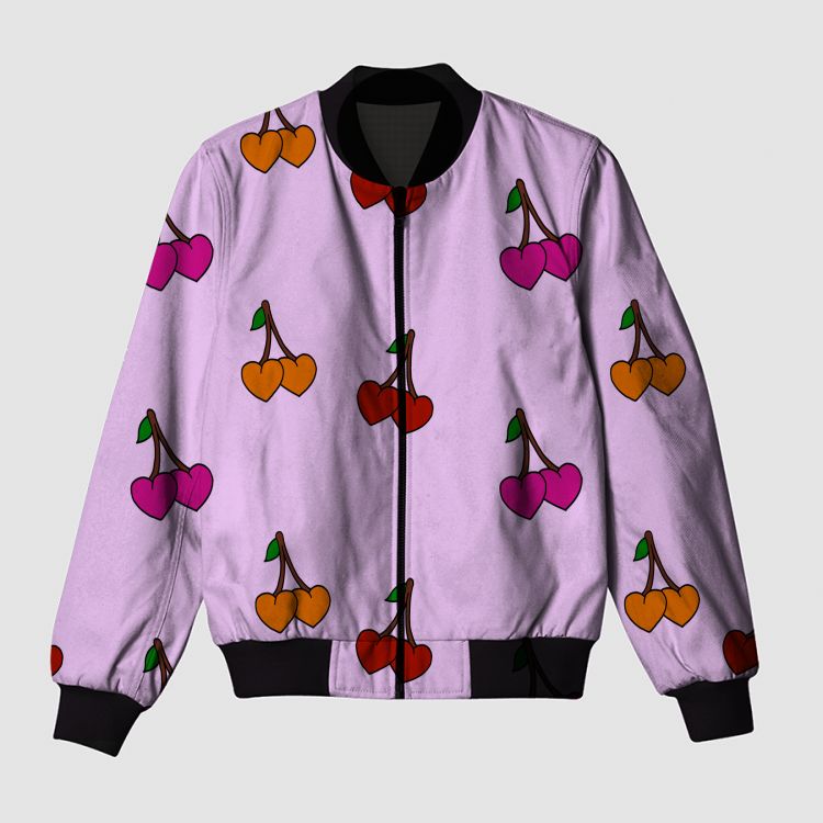 Cherry Hearts Bomber Jacket