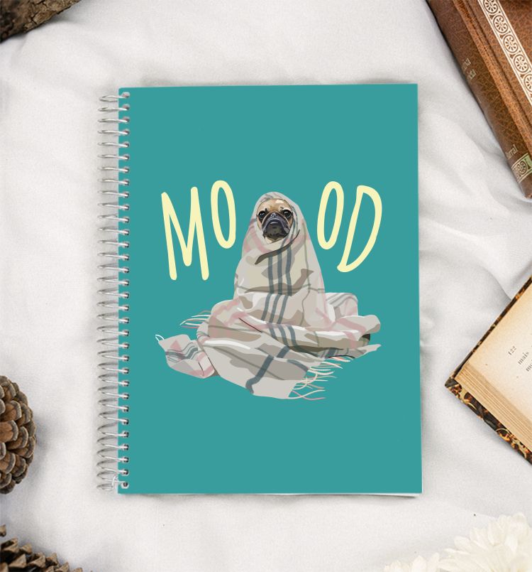 Grumpy Dog Mood A5 Notebook