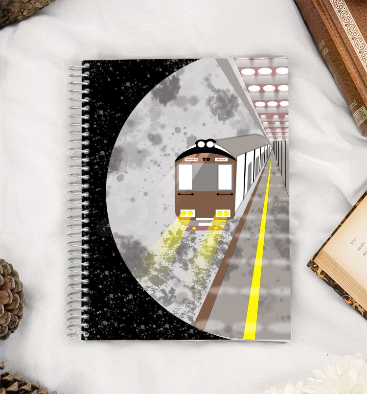 Dream to moon A5 Notebook