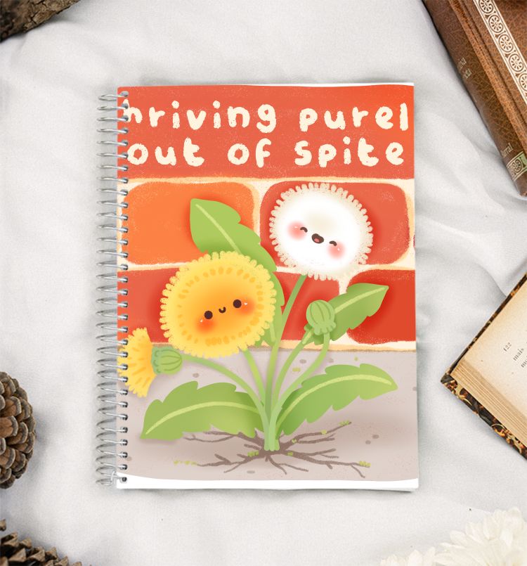 Cute kawaii thriving spite  A5 Notebook