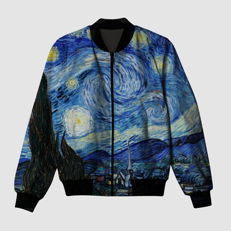 Starry night cushion Bomber Jacket