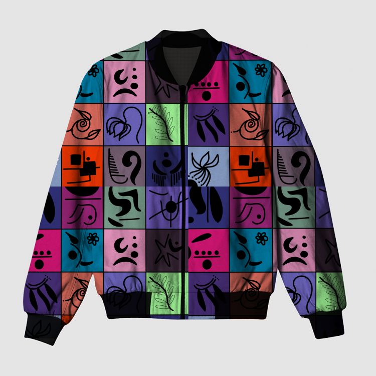 Abstract element Bomber Jacket