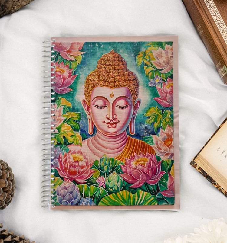 Buddha canvas painting A5 Notebook