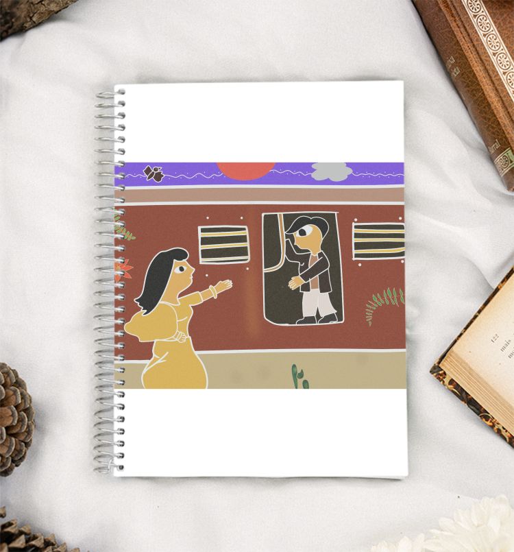 DDLJ (Madhubani Style) A5 Notebook