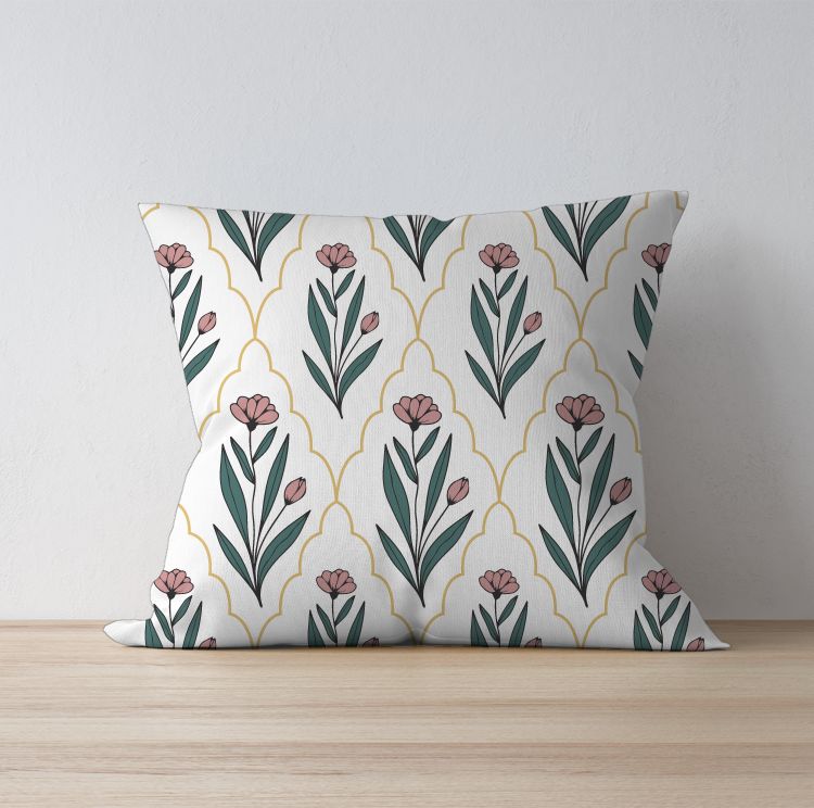Scallop floral  Cushion Cover