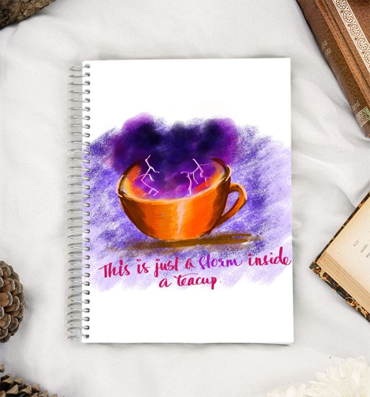 Storm Inside a Teacup A5 Notebook