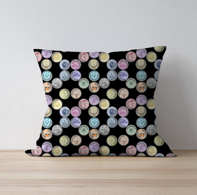 Percy Jackson Greek Gods badge Cushion Cover