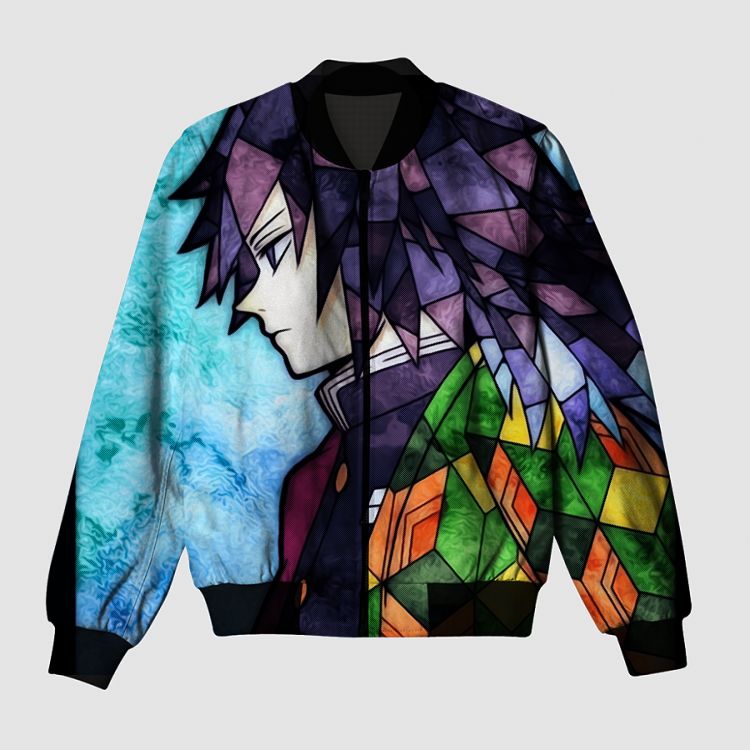 Giyu Stained Glass Artwork Bomber Jacket