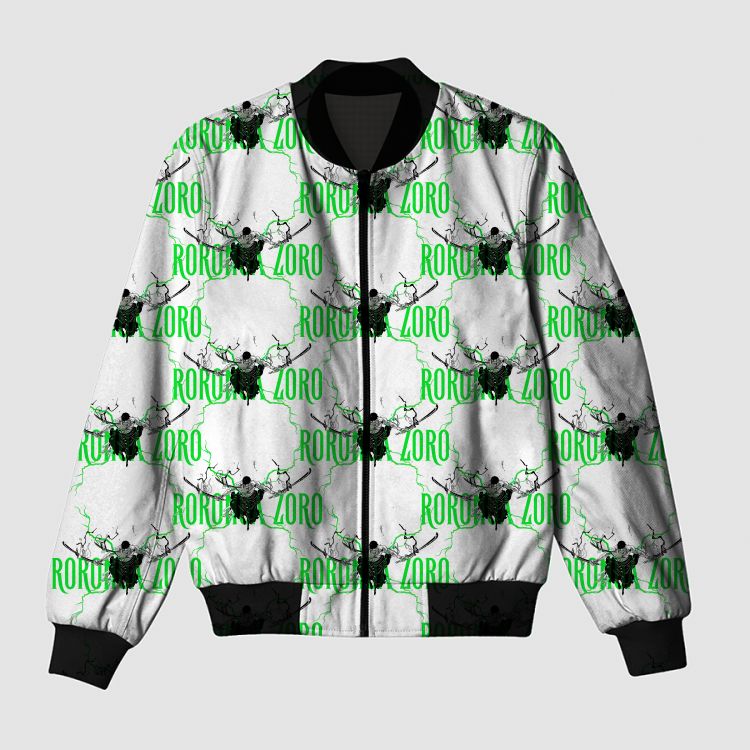 Zoro 3 Sword Strike One Piece Bomber Jacket