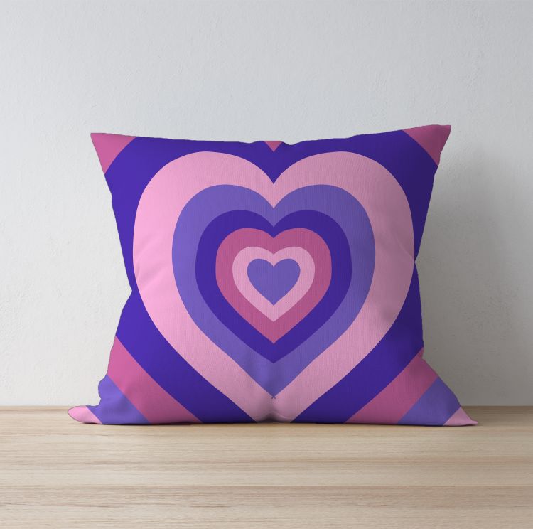 Aesthetic pink  heart pattern  Cushion Cover