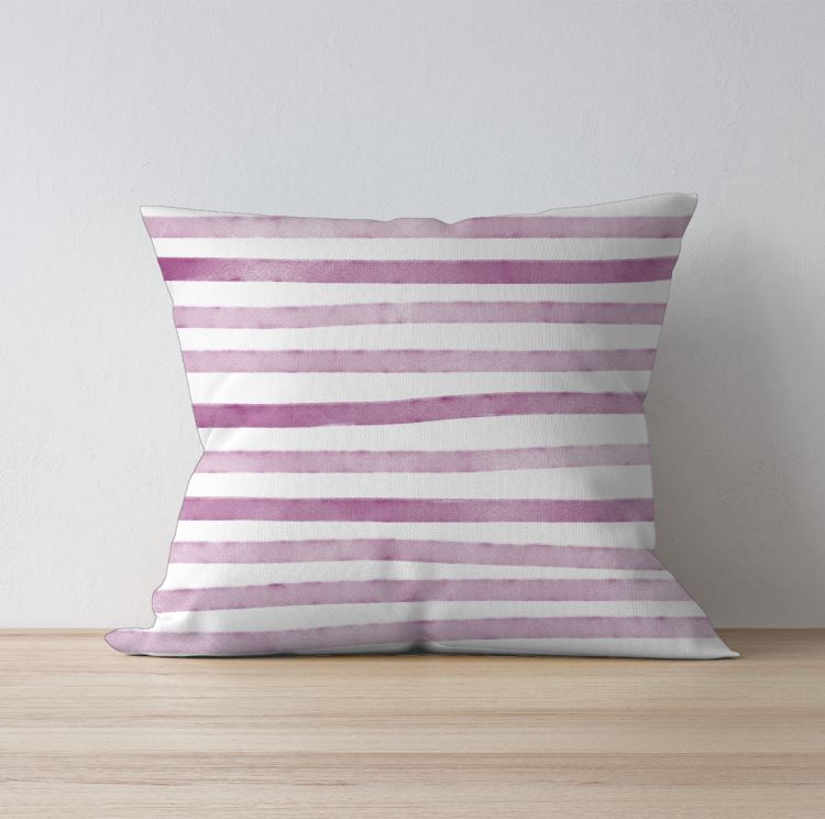 Lavender Stipes Cushion Cover