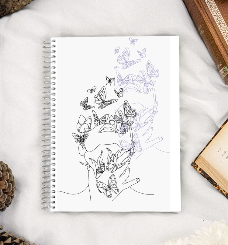 Line Art Aesthetic A5 Notebook