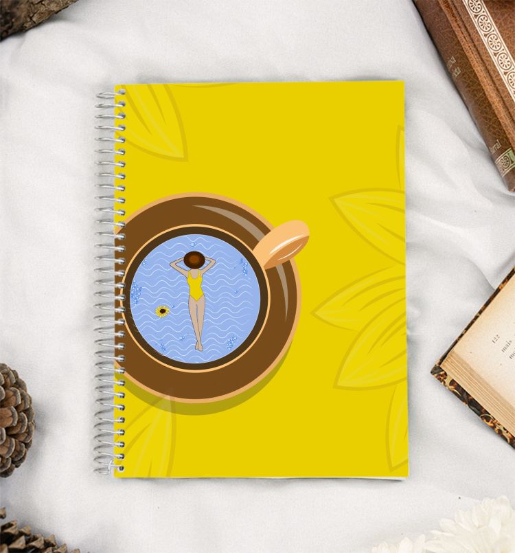 Sunflower Series Illustration 3 A5 Notebook