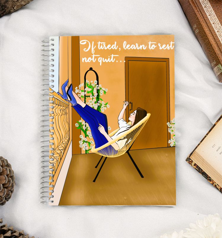 Learn to rest, not quit A5 Notebook