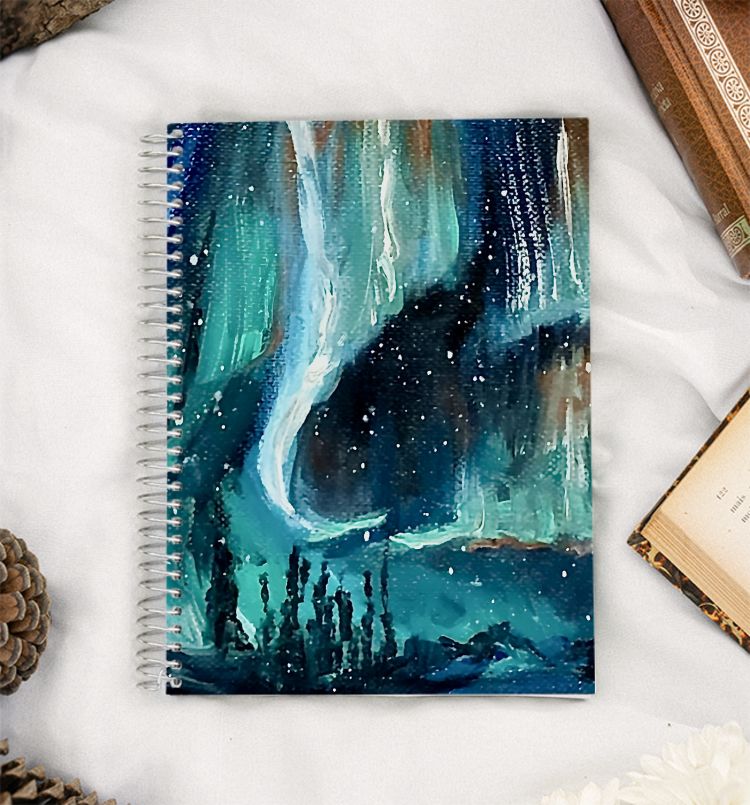 a night that cries colours A5 Notebook