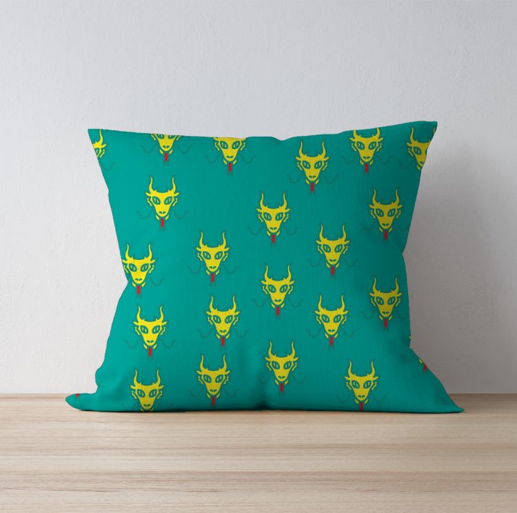 Green Dragon Cushion Cover