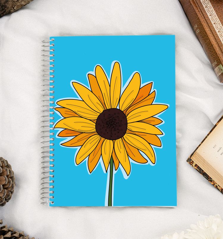 Sunflower - Blue A5 Notebook