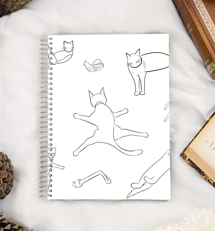 Catto Patto - Black A5 Notebook