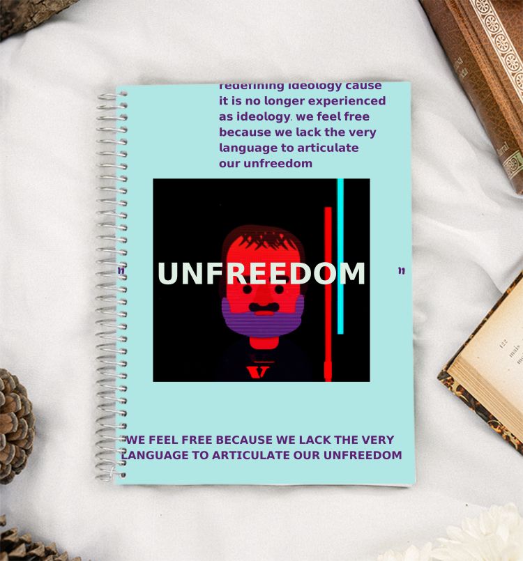 Un Freedom Slavoj Zizek x Communism x off white A5 Notebook