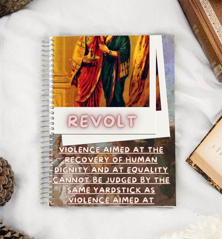 Raja Ravi Verma Revolt Communism Vintage Violence A5 Notebook