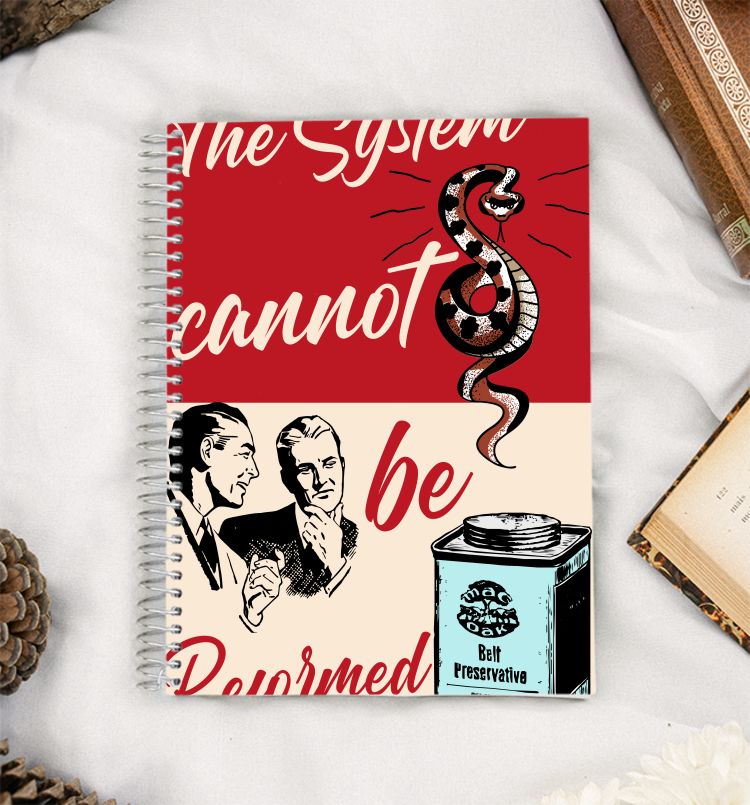 System can't be reformed capitalism communism retr A5 Notebook