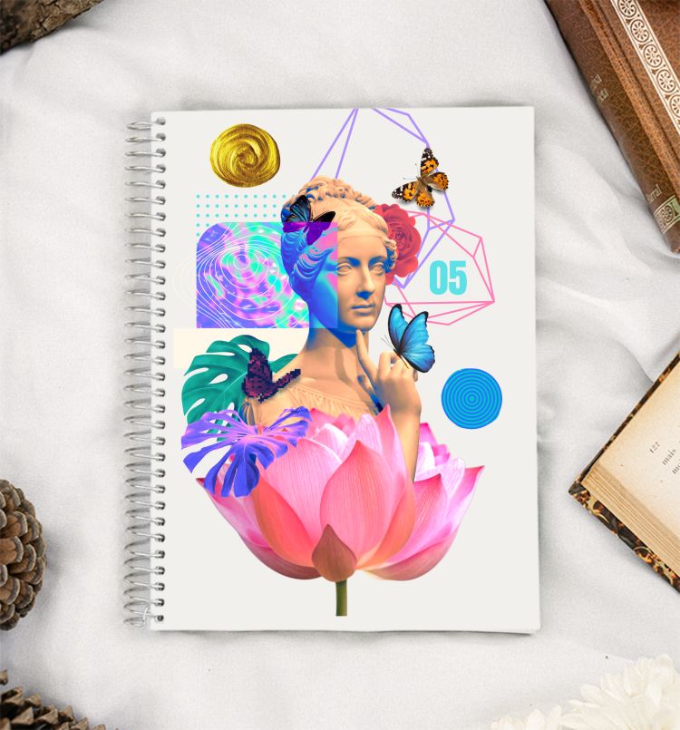 Vaporwave Greek // 02 A5 Notebook