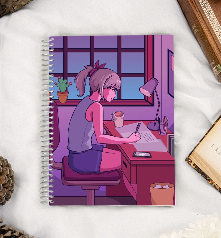 Better Life Lo-fi Anime  A5 Notebook