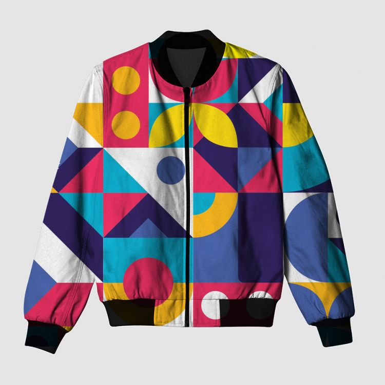 Geometric design Bomber Jacket