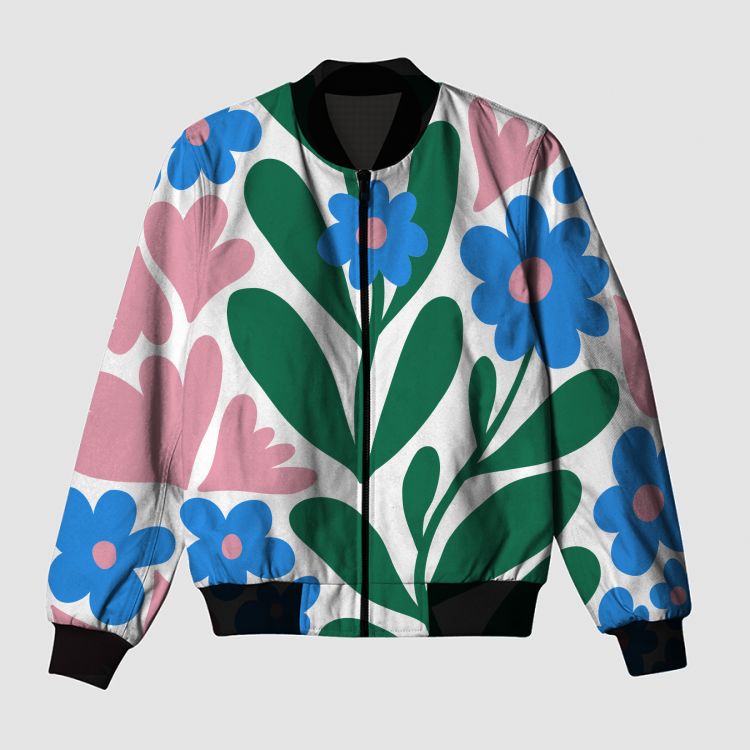 Floral doodle design Bomber Jacket