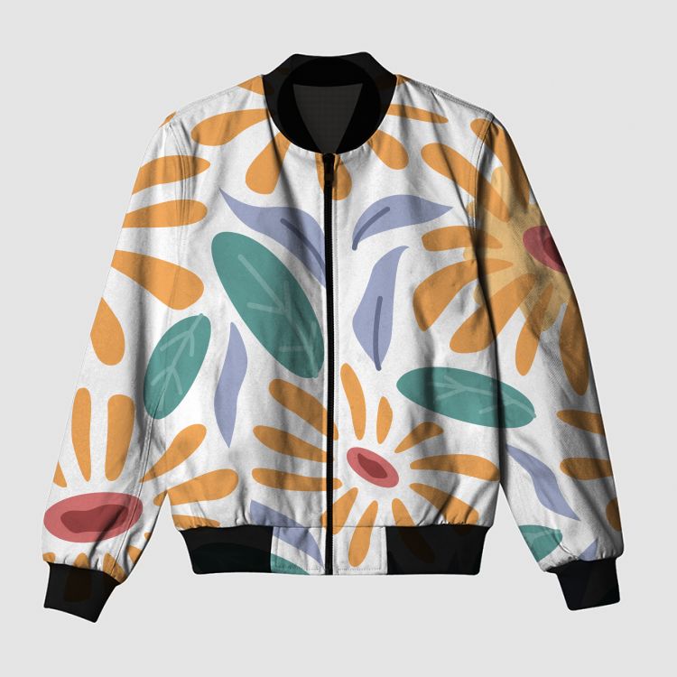 Sunflower design Bomber Jacket