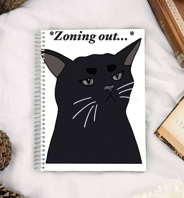 Zoning out cat A5 Notebook