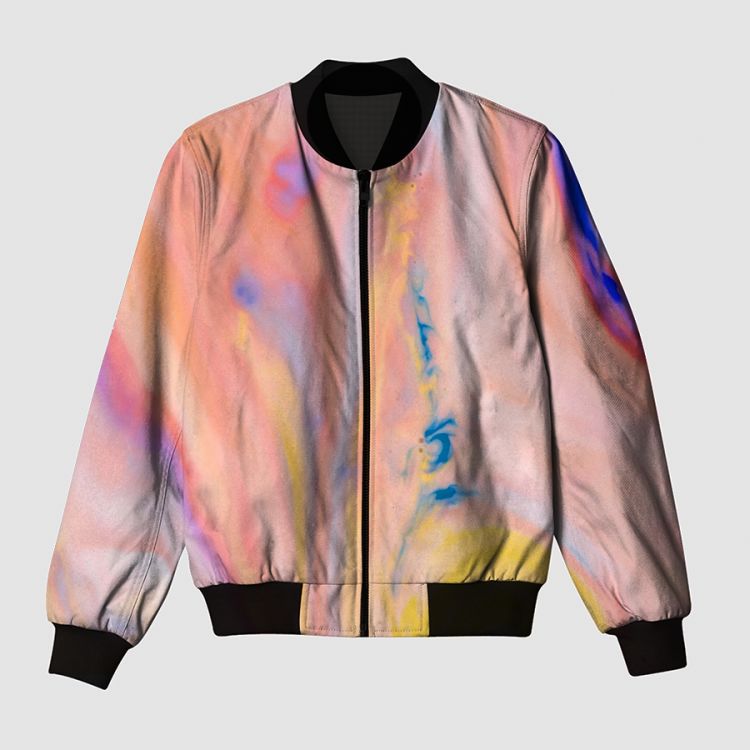 Pattern Bomber Jacket