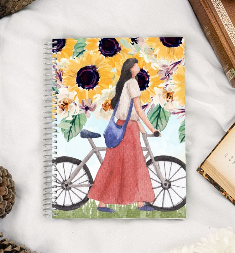 She's a brave sunflower  A5 Notebook