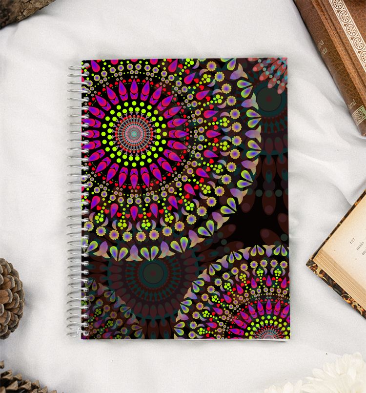 Indian vibrant mandala A5 Notebook